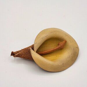 Leather Cala Lily Brooch